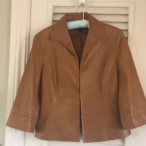 Lafayette 148 New York Leather Jacket .  Size 10.